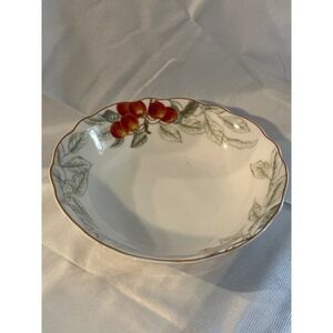 Charter Club Summer Grove Soup Cereal Bowl Scalloped Apple Botanical 1997 8.5"
